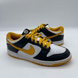 Nike Dunk Low iD 535082-901 Pittsburgh Steelers Women Size 11 / Mens 9.5 Shoes